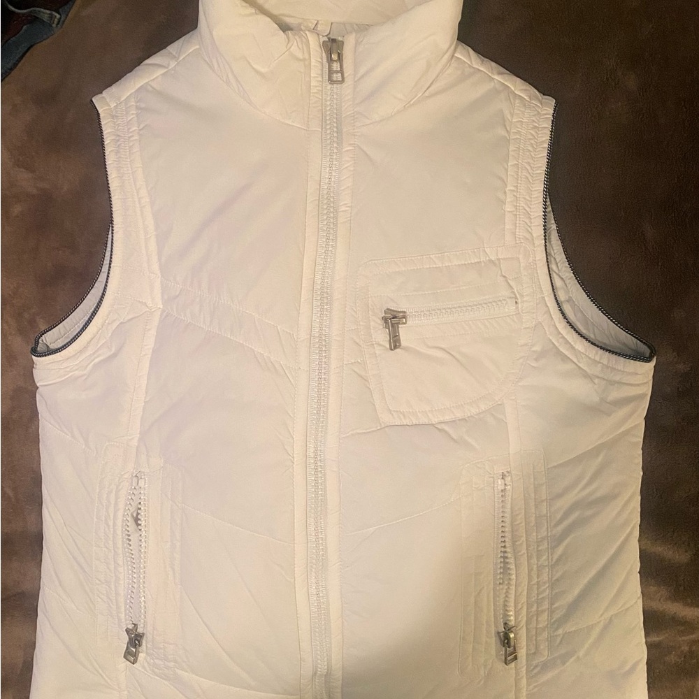 Rafaella White Puffer Vest